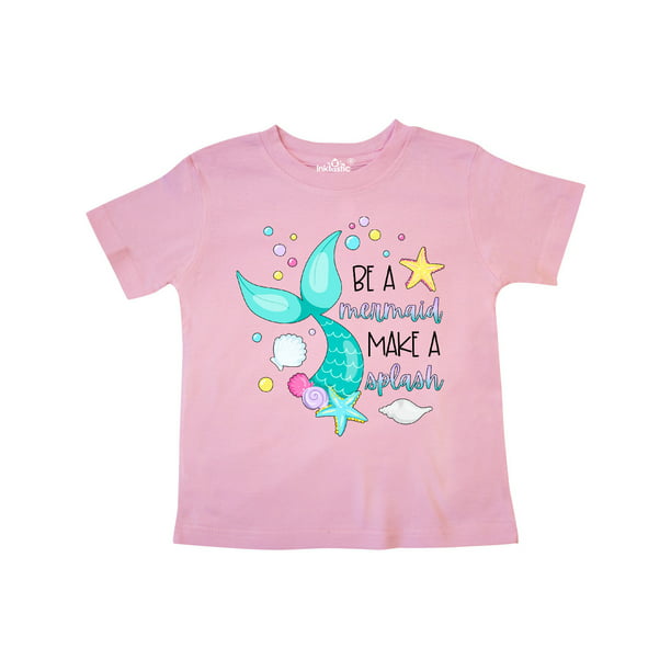 inktastic Summer is My Season Mermaid with Blue Tail Toddler T-Shirt 